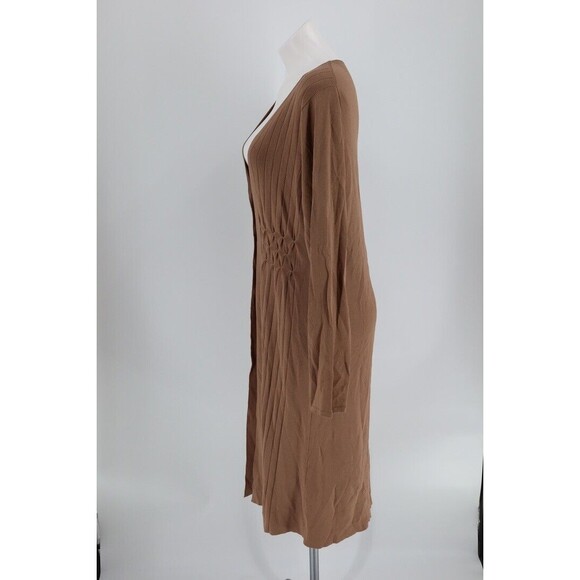 Coldwater Creek Women Size Medium Brown Knit Button Sweater Dress - Picture 8 of 9